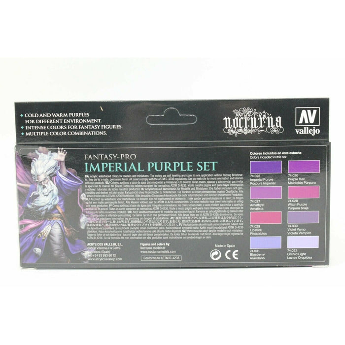 Vallejo Fantasy Pro Paint Set: Imperial Purple - VAL74104 - TISTA MINIS