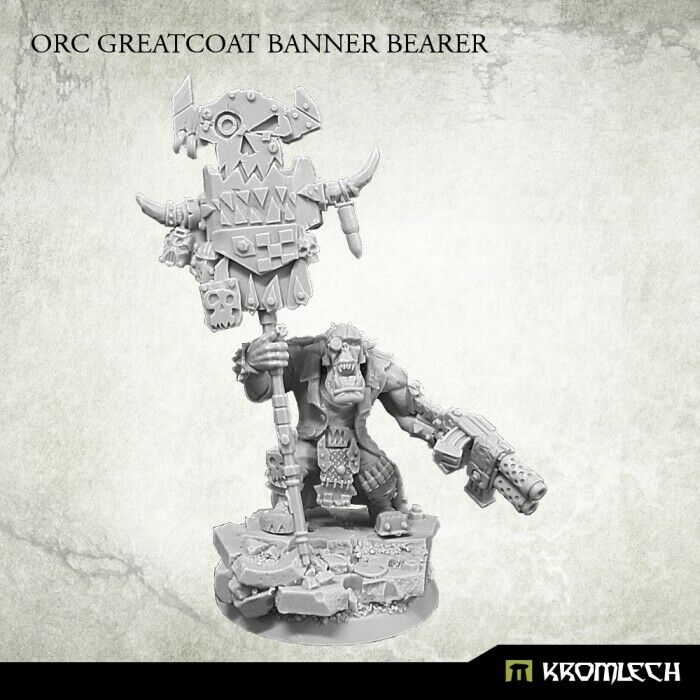 Kromlech Orc Greatcoat Banner Bearer New - TISTA MINIS