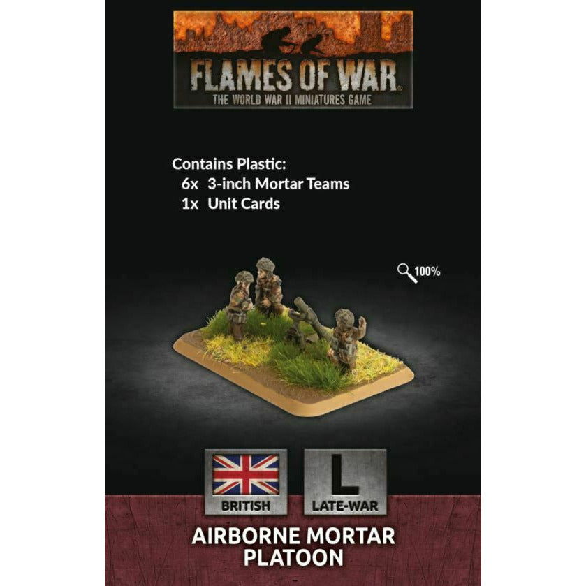 Flames of War British Airborne Mortar Platoon (x6 Plastic) New - TISTA MINIS
