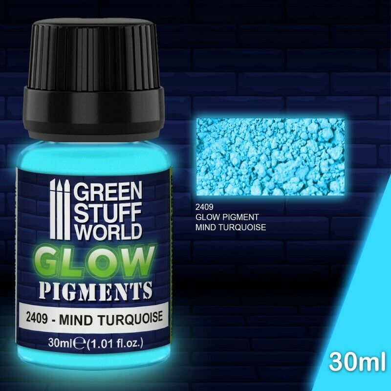 Green Stuff World Glow Pigments - MIND TURQUOISE New - TISTA MINIS
