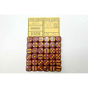 Chessex Dice 12mm D6 (36 Dice) Speckled Mercury CHX25923 | TISTAMINIS