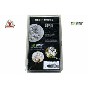 Gamers Grass Rocky Fields Resin Bases Oval 60mm (x4) New - TISTA MINIS