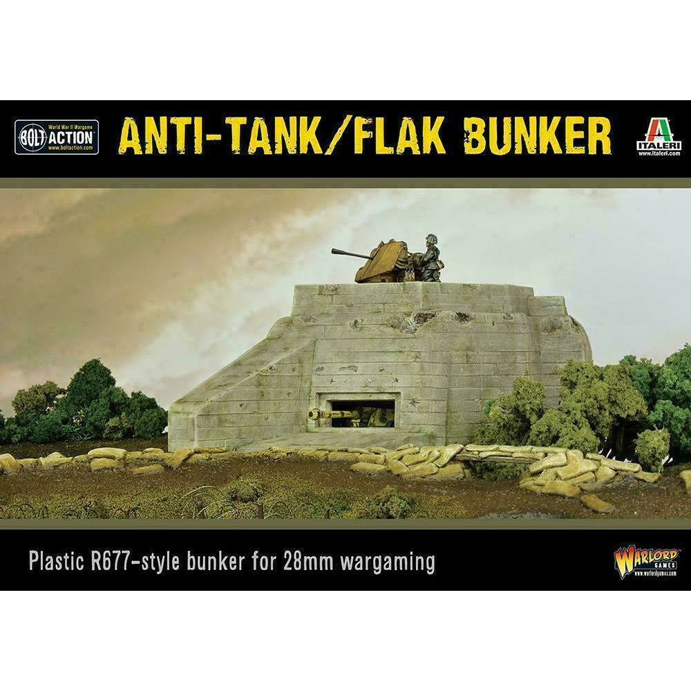Bolt Action Anti-Tank / Flak Bunker Terrain New - 842010002 - TISTA MINIS