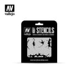 Vallejo CRACKED WALL (1/35) Airbrush Stencil - TISTA MINIS