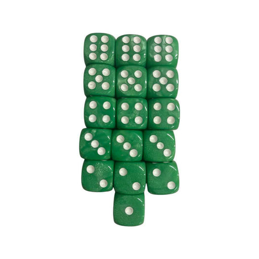 Pearl Emerald Green16-D6 Dice - Tistaminis