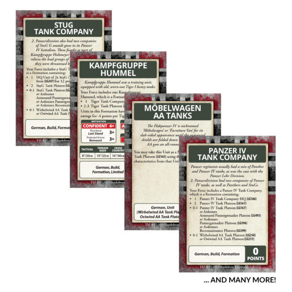 Flames of War	Bulge: Germans Command Cards (67x Cards) June 4 Pre-Order - Tistaminis