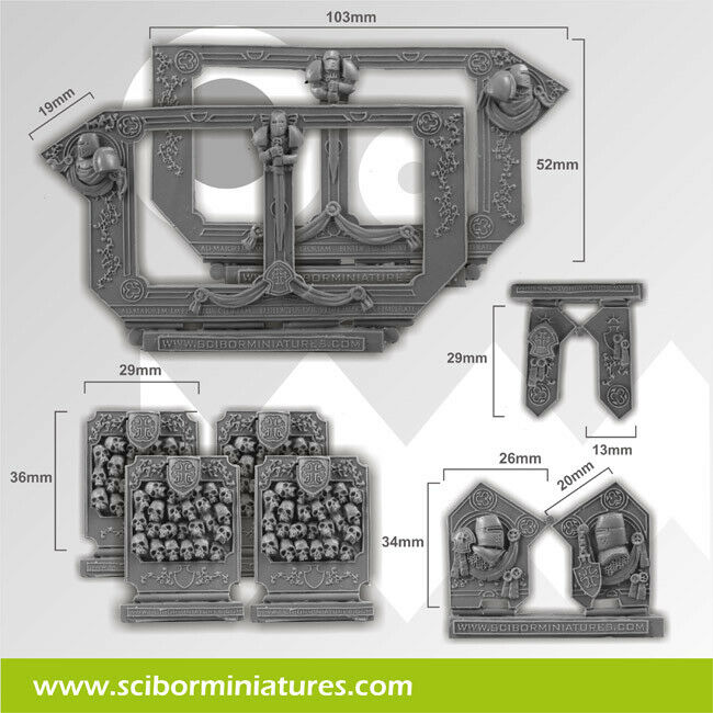 Scibor Miniatures Templar Big Conversion set (10) New - TISTA MINIS