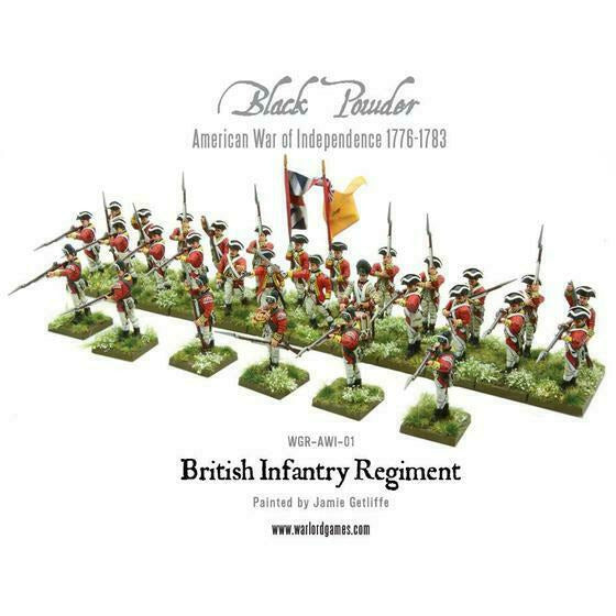 Black Powder American War of Independence British Infantry Regiment New - TISTA MINIS