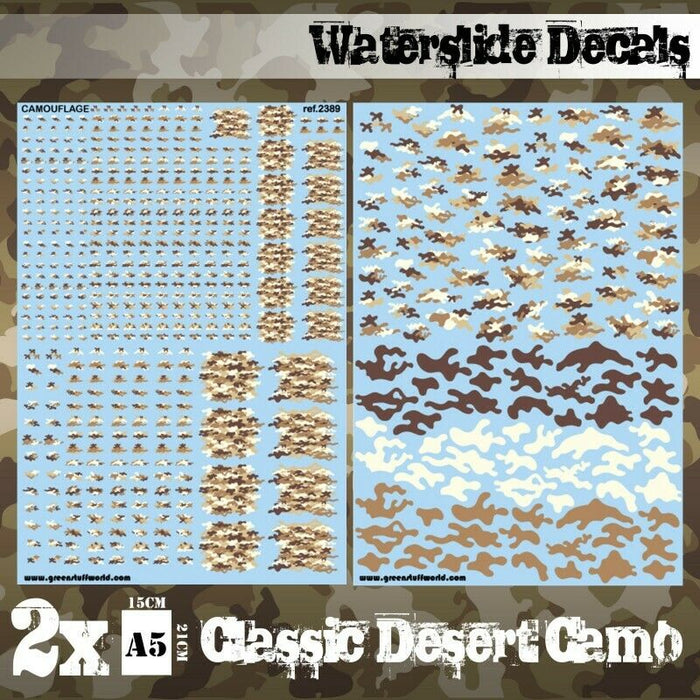 Green Stuff World Decal sheets - CLASSIC DESERT OCHRES CAMO New - Tistaminis