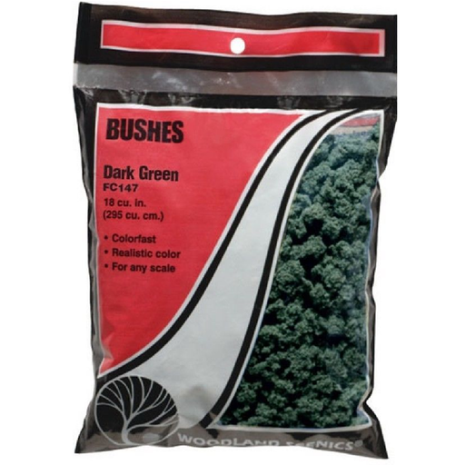 Woodland Scenics Bush Clump Foliage Dark Green (18 Cu.In.) WOO147 - TISTA MINIS