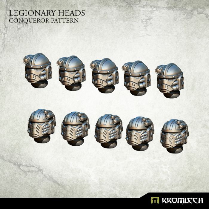 Kromlech Legionary Heads: Conqueror Pattern (10) New - TISTA MINIS