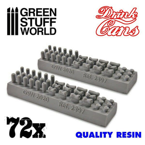 Green Stuff World 72x Resin Drink Cans New - TISTA MINIS