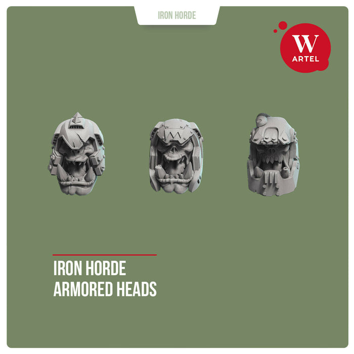 Artel Miniatures - Iron Horde Armoured Heads New - TISTA MINIS