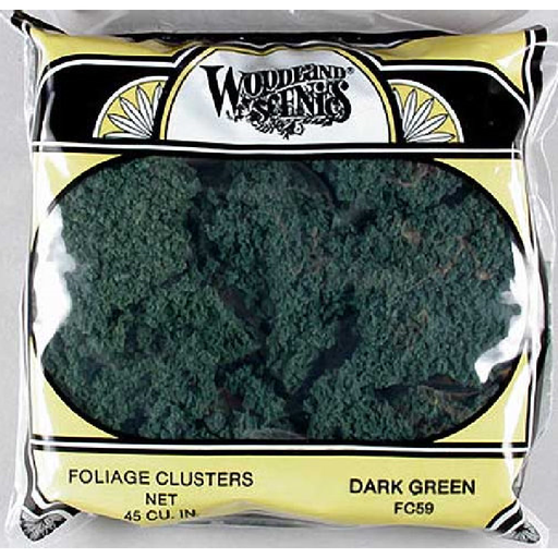 Woodland Scenics Foliage Cluster Dark Green (45 Cu.In.) WOO59 - TISTA MINIS