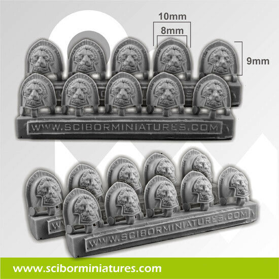 Scibor Miniatures Lion Small Shoulder Pads (10) New - TISTA MINIS