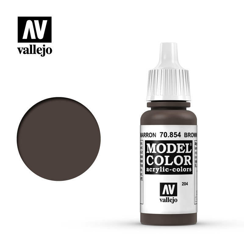 Vallejo Model Colour Paint Brown Glaze (70.854) - Tistaminis