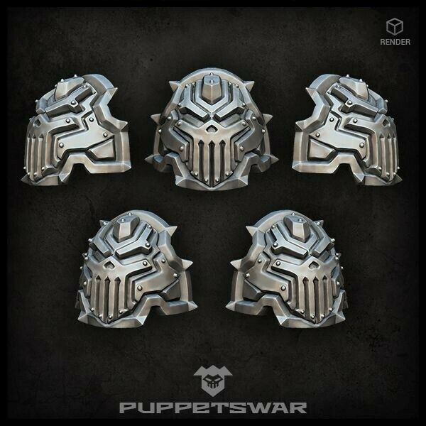 Puppets War Iron Skull Shoulder Pads New - Tistaminis