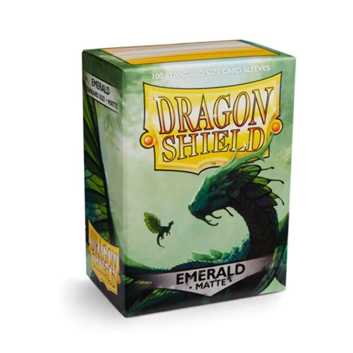 Dragon Shield Sleeves Matte Emerald (100) - Standard Size - Tistaminis