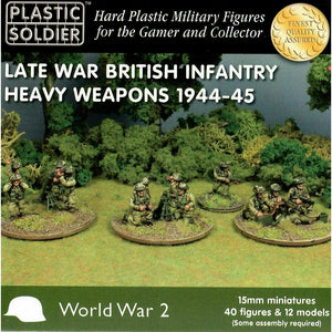 Plastic Soldier Company 15MM LATE WAR BRITISH HEAVY WEAPONS 1944-1945 New - TISTA MINIS