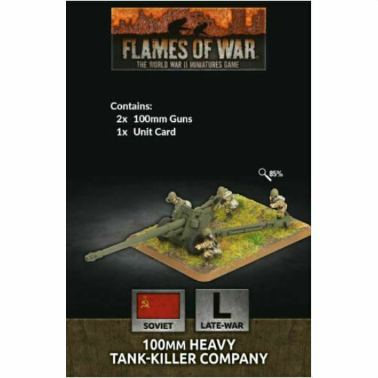 Flames of War Soviet 100mm Heavy Tank-Killer Company (x2) New - TISTA MINIS