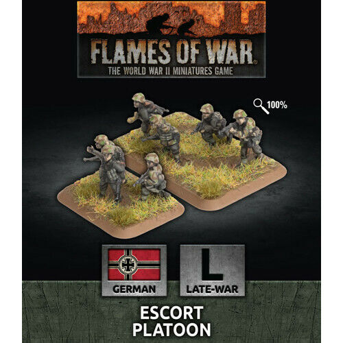 Flames of War German Escort Platoon (x30 Figs Plastic) Apr 10 Pre-Order - TISTA MINIS