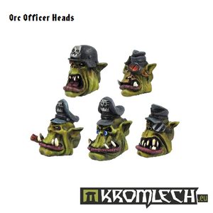 Kromlech Orc Officer Heads New - TISTA MINIS