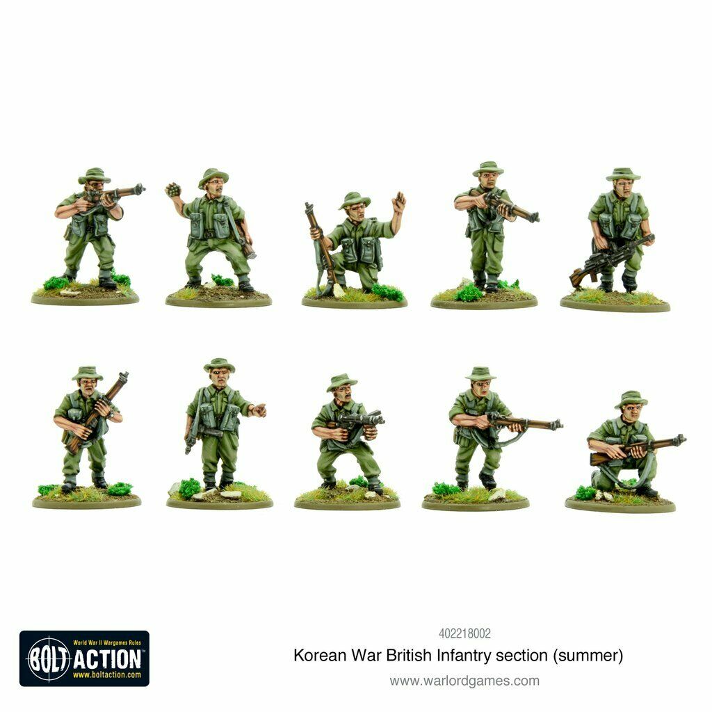 Bolt Action Korean War: British Army Infantry Section New - TISTA MINIS