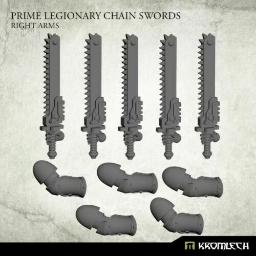 Kromlech Prime Legionaries CCW Arms: Chain Swords [right] (5) New - Tistaminis