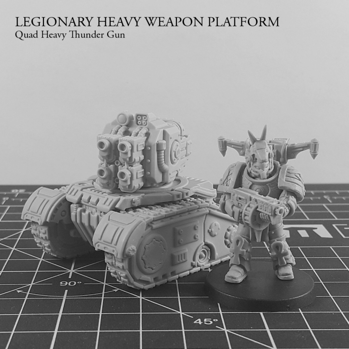 Kromlech Legionary Heavy Weapon PLatform: Quad Heavy Thunder Gun New - TISTA MINIS