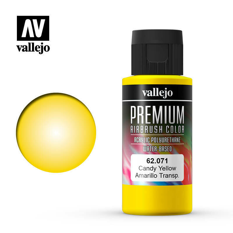 Vallejo Premium Color Paint Candy Yellow - VAL62071 - Tistaminis