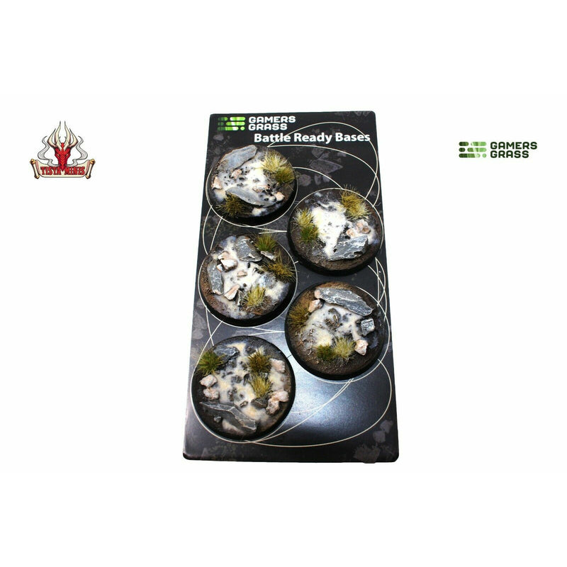 Gamers Grass Winter Bases Round 40mm (x5) - TISTA MINIS