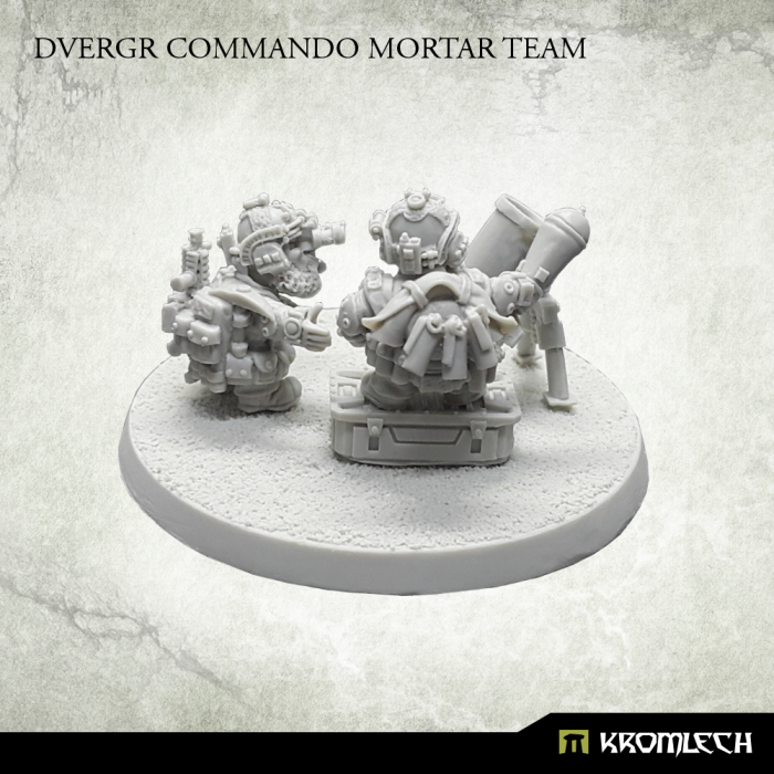 Kromlech Dvergr Commando Mortar Team New - TISTA MINIS