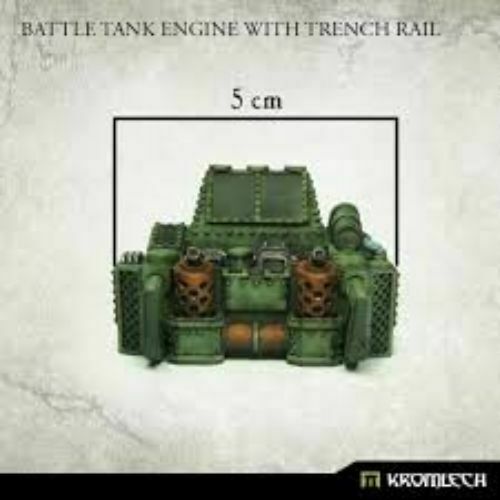 Kromlech Battle Tank Engine with Trench Rail (1) New - TISTA MINIS