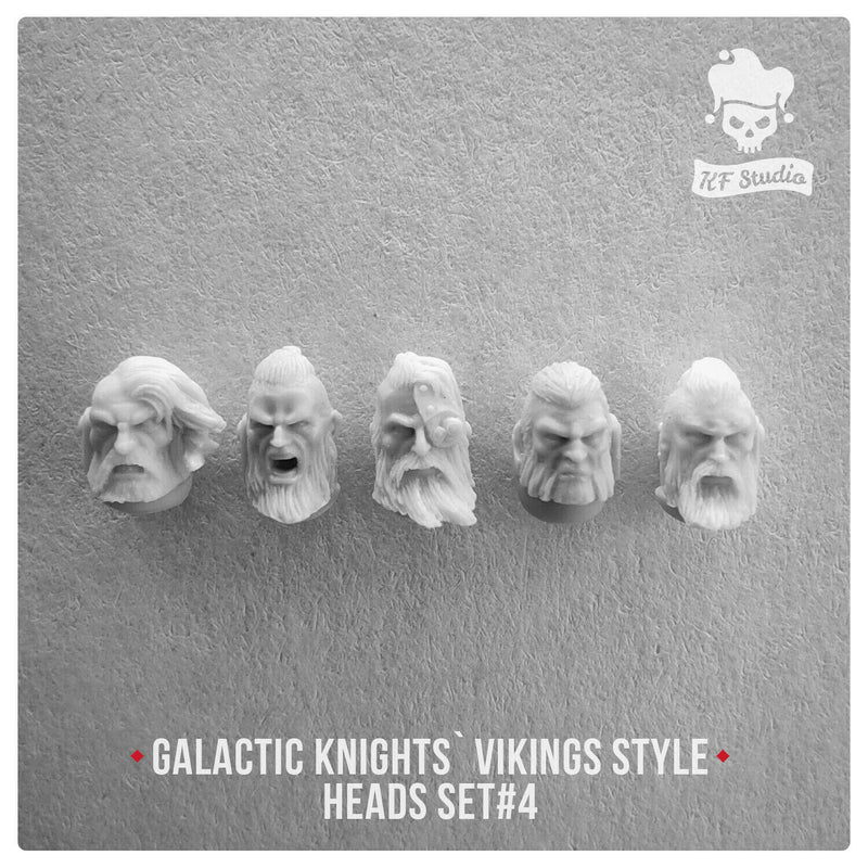 Artel W - KF Studio	Galactic Knights Viking Style Heads Set#4 New - Tistaminis