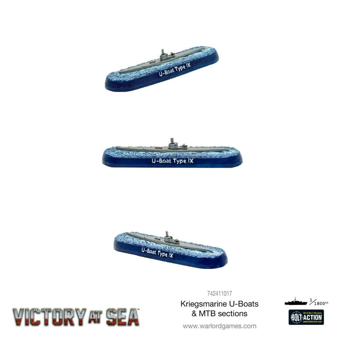 Warlord Games Victory at Sea - Kriegsmarine U-Boats & MTB sections New - TISTA MINIS