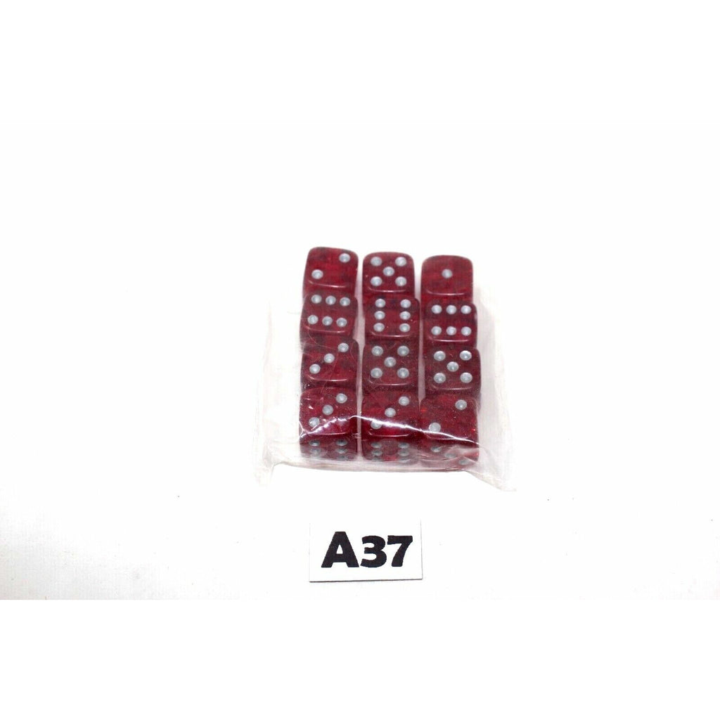 Dice D6 Red And Silver - A37 - Tistaminis