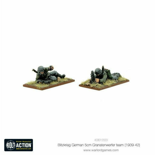 Bolt Action Blitzkrieg German 5cm Granatenwerfer Team (1939-42) New - TISTA MINIS