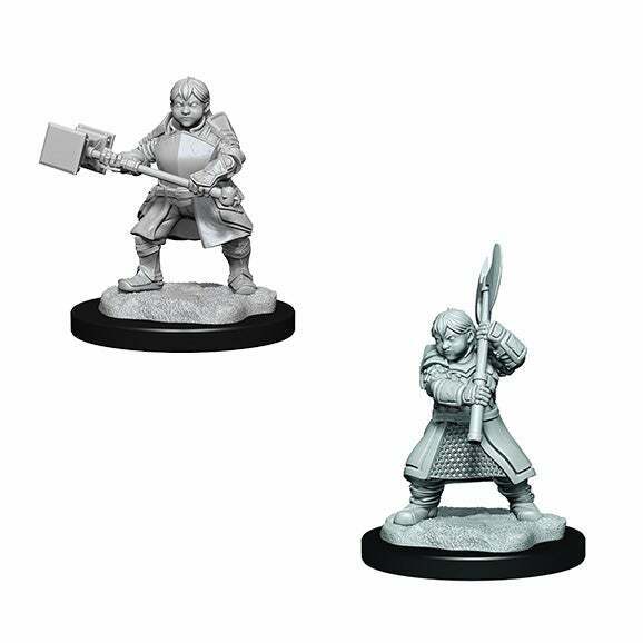 Critical Role Unpainted Miniatures Wave 1:Dwarf Dwendalian Empire Fighter Female - Tistaminis