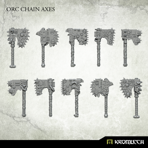 Kromlech Orc Chain Axes (10) New - TISTA MINIS