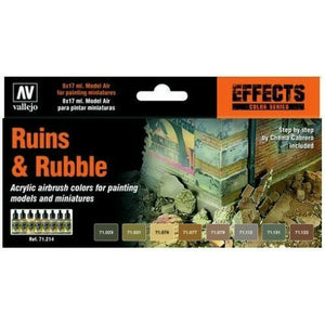 Vallejo Ruins and Rubble Model Air Paint Set New - TISTA MINIS