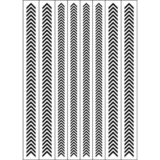 Hobby Miniature Tabletop Gaming Chevrons Airbrush Vinyl Stencil | TISTAMINIS