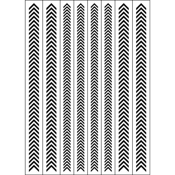 Hobby Miniature Tabletop Gaming Chevrons Airbrush Vinyl Stencil | TISTAMINIS