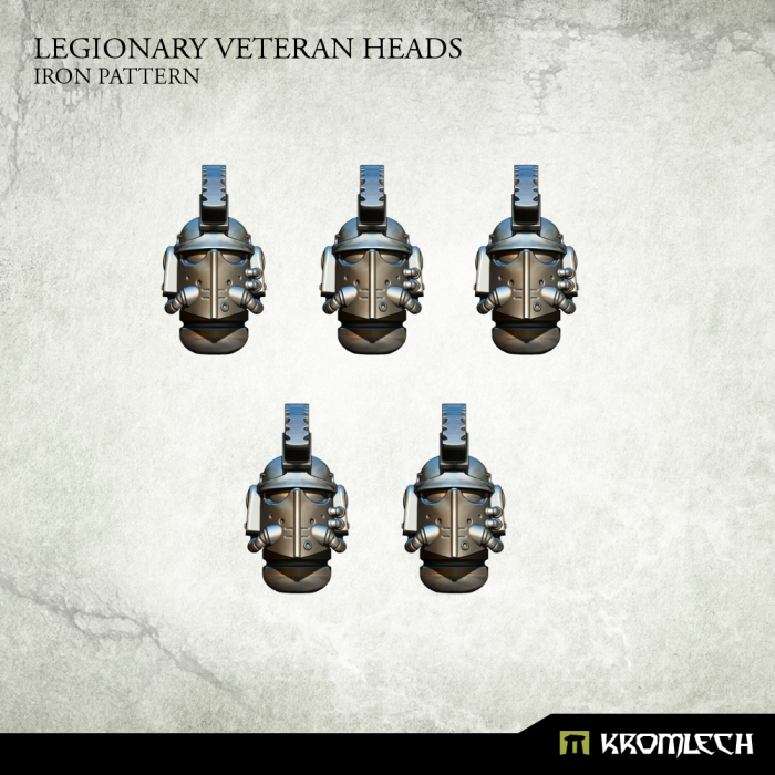 Kromlech Legionary Veteran Heads: Iron Pattern (5) New - TISTA MINIS