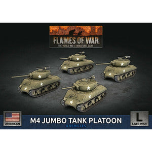 Flames of War American	M4 Jumbo (x4 Plastic) Nov 20th Pre-Order - Tistaminis