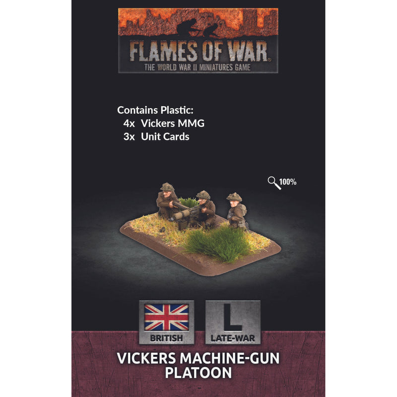 Flames of War British Vickers MMG Platoon (x4 Plastic) New - TISTA MINIS