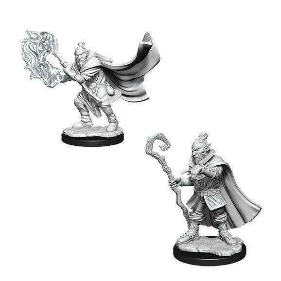 Critical Role Unpainted Miniatures Wave 1: Hobgoblin Wizard and Druid Male New - Tistaminis