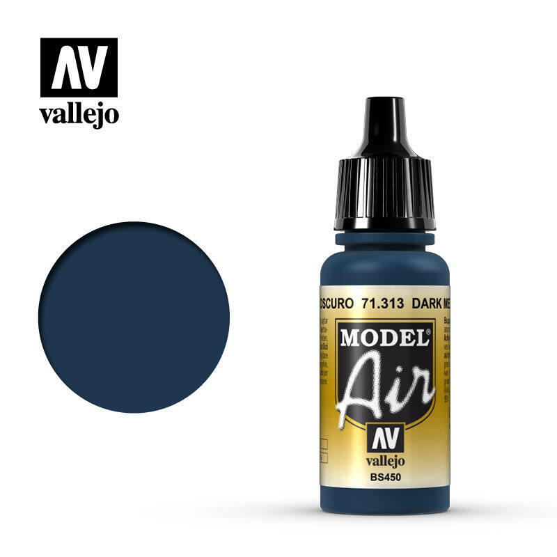 Vallejo Model Air Paint Dark Mediter Blue (71.313) - Tistaminis