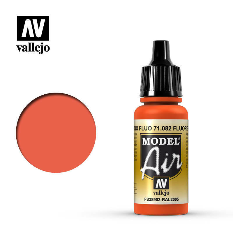 Vallejo Model Air Paint Fluorescent Red (71.082) - Tistaminis
