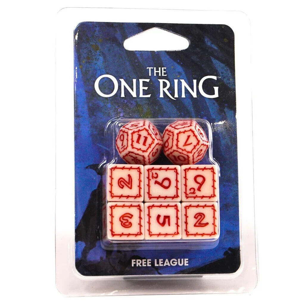 THE ONE RING WHITE DICE SET New - Tistaminis