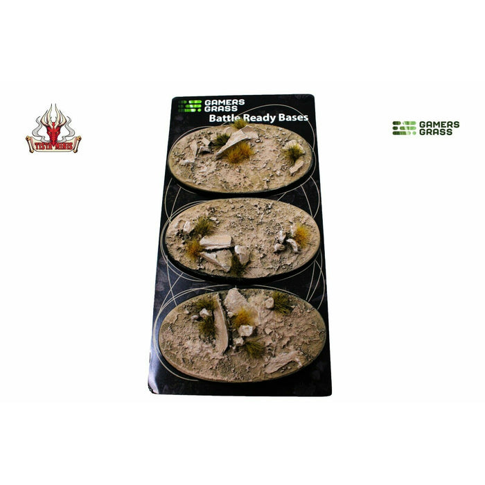 Gamers Grass Arid Steppe Bases Oval 75mm (x3) - TISTA MINIS